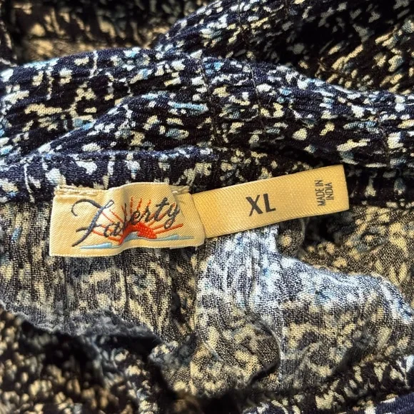 Faherty Sunseeker Midi Dress in Navy Riverton Ditsy floral spring summer - Picture 11 of 11